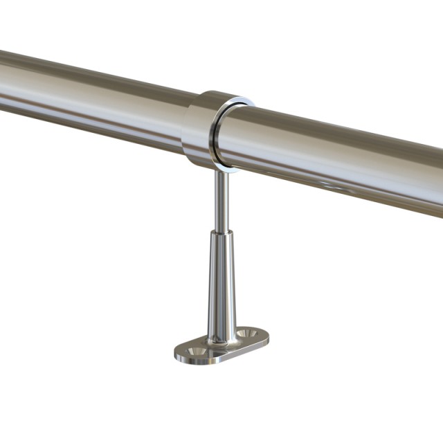 ADJUSTABLE TUBE SUPPORT D.25 - CHROME